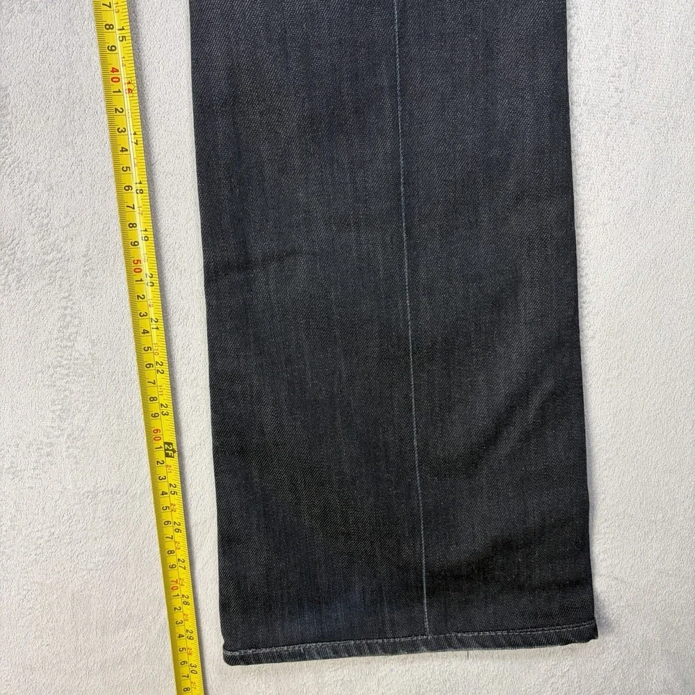 Paige Laurel Canyon Bootcut Jeans Women Size 27 Dark Blue Distressed+Stretch